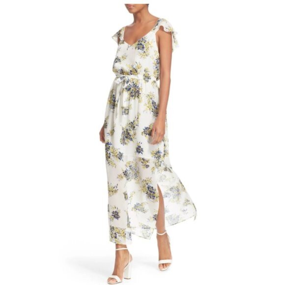 NWT JOIE Flowy Floral Print Silk Maxi Dress Size Small - Picture 1 of 15